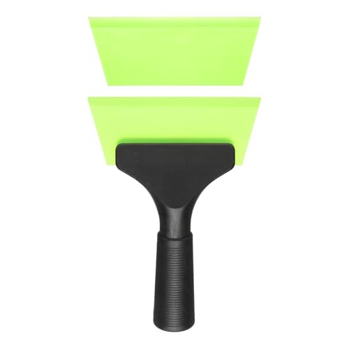 Image of HARFINGTON Squeegee 5 Inch Long Auto Water Blade Shower Squeegee with Non-Slip Handle for Windshield Window Cleaner Glass Door, Green