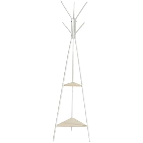 VASAGLE Industrial Hall Tree with Shelves Cover