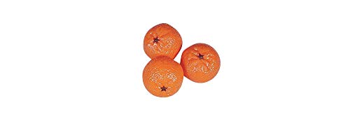 ERRO 3er Set Mandarinen Foodmodels - 01055, Obstattrappen als Requsite, Kunststoff Lebensmittelattrappen zur Deko, Sommerdeko, Obst Nachbildung zur Ernährunsberatung