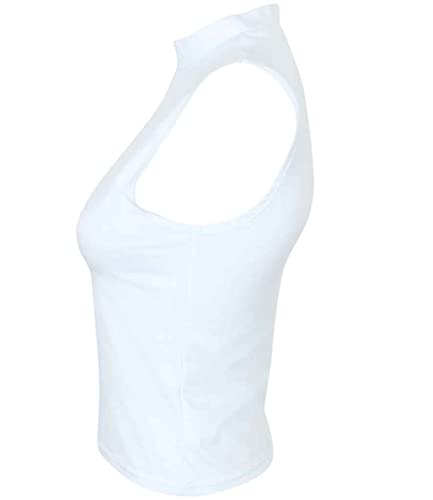 Chaleco corto blanco COOZO en talla XS perfecto para looks urbanos 2