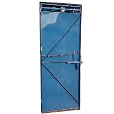 Image of A.B. Engineers Heavy Quality Single Iron Door, for Home /Bathroom (Gray, 6 * 3feet)