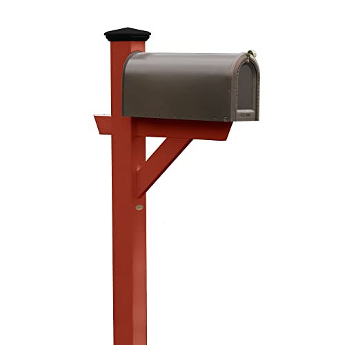 highwood AD-MLBX1-RED Hazleton Mailbox Post, Rustic Red
