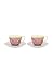 Produktbild Pip Studio 2er Cappuccino Tassen mit Untertassen-Set La Majorelle | Pink - 280 ml