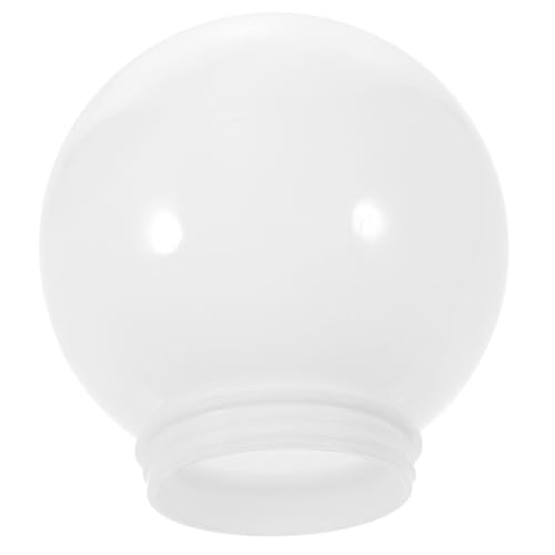 HAPINARY Abat-Jour Sphérique en Acrylique Blanc Lait Diamètre 150 MM Couverture D’Éclairage Extérieur Ronde Compatible Base 8 CM Cache-Ampoule Mural pour...