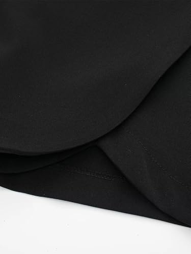 Women's Solid Color Side Zipper Skirt Retro High Waist Women's Casual Skirt4