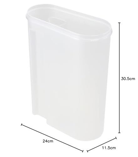 keeeper Schüttdose Jean für Trockenvorräte, Aufklappbarer Deckel, 5 l, Polypropylen, 24 x 11,5 x 30,5 cm, Nordic Grey