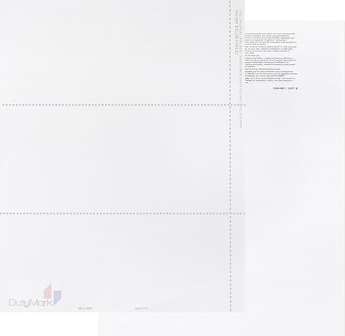 2025 NEC Blank 3-Up Laser Tax Form, with 1 Copy B Recipient Back Instructions, 50 Sheets,1 Filing per Sheet. Works with Laser or Inkjet Printers | Great for Accounting Software