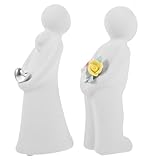 OSALADI Figura de Besándose en Cerámica Mate Escultura Minimalista de Amantes para Decoración de Escritorio y Hogar Adornos de Cerámica para Mesa y Sala Obsequio para Parejas