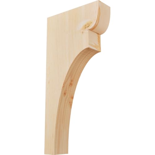Ekena Millwork COR04X12X24YOR00SDF 3 1/2"W x 12"D x 24"H Yorktown Smooth Corbel, Douglas Fir