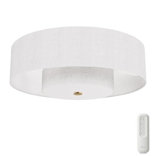 Hunter Fan 30 inch Ceiling Fan with Light and Remote Control, Luxe Gold and Fresh White Indoor Fandelier, Small Room Fandelier for Bedroom, Living Room, Kitchen & Home Office (Renewed)