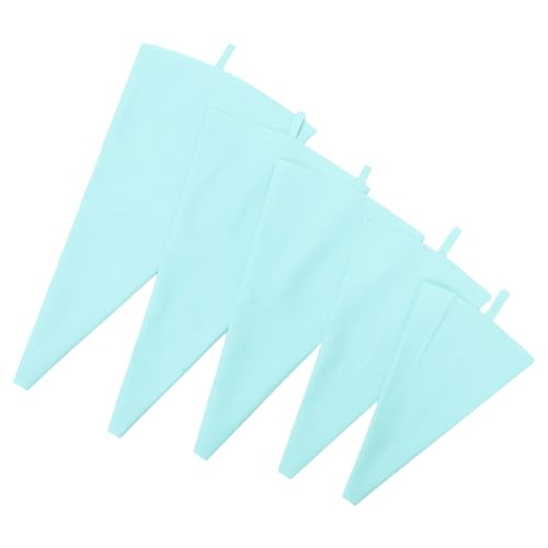 MUELODSIC 5 Pezzi Sacchetti Pasticcere Silicone Riutilizzabili Antiscivolo per Decorazione Torte Borse per Glassa e Facili da Pulire e Resistenti e