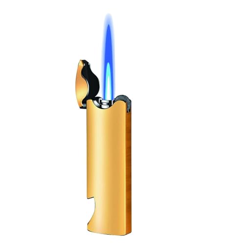 Windproof Adjustable Flashlight Lighter, Mini Jet Flame Lighter, Portable Bottle Opener, Lighter, Refillable Gas Lighter for Candle BBQ BBQ Fireplace Camping(Color:A)
