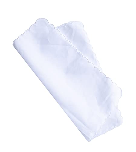 La Closure Women's Pretty Embroidery White Handkerchief Hankies #TOP2