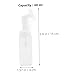 FONDOTIN 2Pcs Portable Foaming Soap Dispenser Bottle Transparent Pet Travel Container for Face Wash Body Wash and Shampoo Brush with Mild Formula for All Skin Types