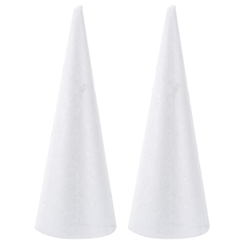 12 Cônes En Mousse Polystyrène 15cm - Pour Artisanat, Déco Noël, DIY - Blanch Holibanna