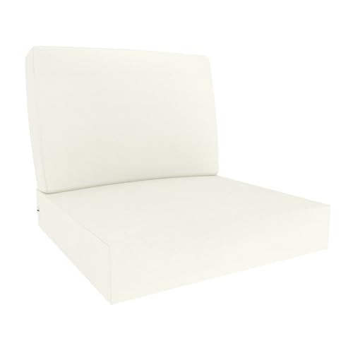 Covers & All Sunbrella Outdoor Deep Seat Cushion Set 28.5 x 28.5 Deep Seat & Back Cushions 5 Thick Foam Patio Cushions with Water-Repllent & UV Fade Resistant Covers Patio Furniture Chair Cushions