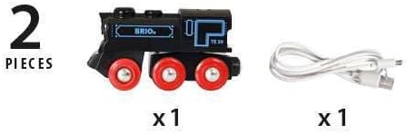 Miniatura 2 de BRIO World - Motor recargable 33599 Tren de juguete a batería para niños mayores de 3 años