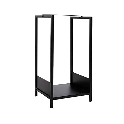 GLETSF Leñero De Hierro Negro En Forma De S para Herramientas De Chimenea Y Madera, Sencillo Y Resistente, Ideal para Organizar El Hogar.