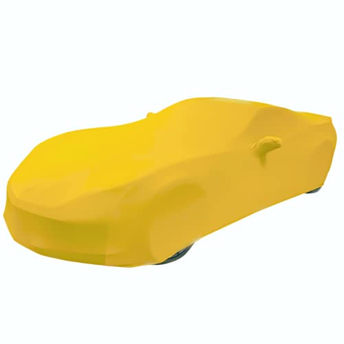 C7 Corvette Ultraguard Stretch Satin Indoor Car Cover For 2014-2019 Stingray, Z51, Z06, Grand Sport Corvettes - The Ultimate Custom Fit (Yellow) #TOP1