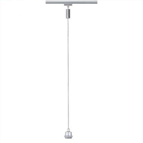 Preisvergleich Produktbild Paulmann 95013 URail Schienenleuchte System DecoSystems Halogenlampe Lampe Pendel Blanko 1x40W GZ10 230V Metall. Stromschienensystem, Silber, 20 x 20 x 30 cm