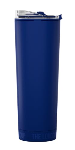 The LoudCup 23oz Reusable Water Bottle (Classic Navy) – 2-in-1 Travel Tumbler & Noisemaker – BPA-Free, Blow Horn & Cup with Slide Lid – Perfect for Sports Events, Game Day, Tailgating & Parties