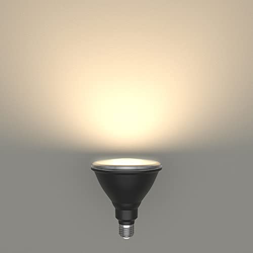 ledscom.de 2 x E27 LED Bulb, PAR38 Short Neck, Warm White (2700 K), 15.9 W, 1279lm, 43°, Reflector Mirror (Silver) - Image 3