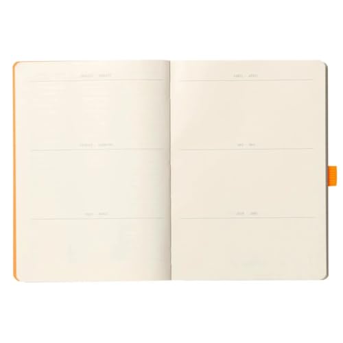 RHODIA 117805C – Miękki notes Bullet Journal Goalbook jasnozielony – A5 14,8x21 cm – punktowy układ stron – 240 stron – papier 90 g/m² – 2 tasiemki, zamknięcie na gumkę – okładka z ekoskóry