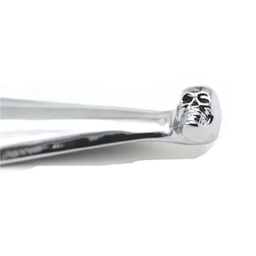 Levier frein moto double embrayage chromé tête de mort pour commande de freinage fluide