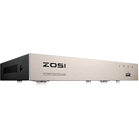 ZOSI H.265+ 8Channel 5MP Lite Hybrid 4-in-1 Analog/AHD/TVI/CVI Surveillance Video Recorders Standalone CCTV DVR System for 720P, 1080P Security Cameras, Remote Access, Motion Detection, No Hard Drive Cover