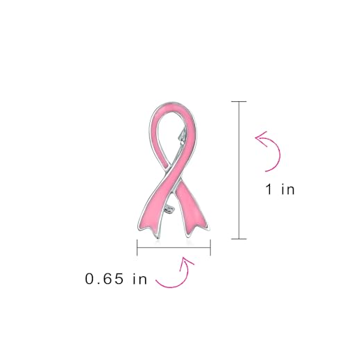 Image of Cancer Awareness Ribbon Brooch Pin - Silver Pink Purple Enamel - Symbol of Support and Survival - Silver Gold Plated Accent - Thoughtful Jewelry for Women
