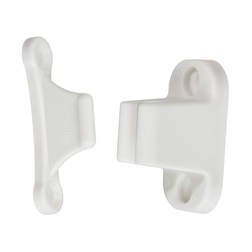 Loquet de Porte pour Caravane et Camping-Car, Espacement des Trous de 35 mm et 48 mm, Serrure de Porte Blanche,...