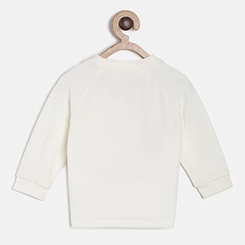 Image of miniklub Boys Off-White & Orange Printed T-Shirt With Trousers