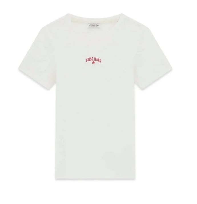 T-shirt Guess Jean SS CN Rib Ambro en maille premium brodée haut de gamme