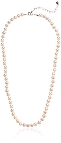 Amazon Essentials Cream Colored Simulated Pearl Strand Necklace (8mm), 24