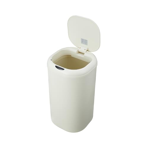 Poubelle automatique de cuisine 30L design blanc crème pour maison