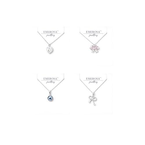 Image of 4 Pcs Necklace Set for Women | Stylish Trendy Necklace Combo of 4 | Chain with Pendant | Jewellery Set for Women /Girls | Necklace Set for Valentines, Birthday, Anniversaries (CN-2)