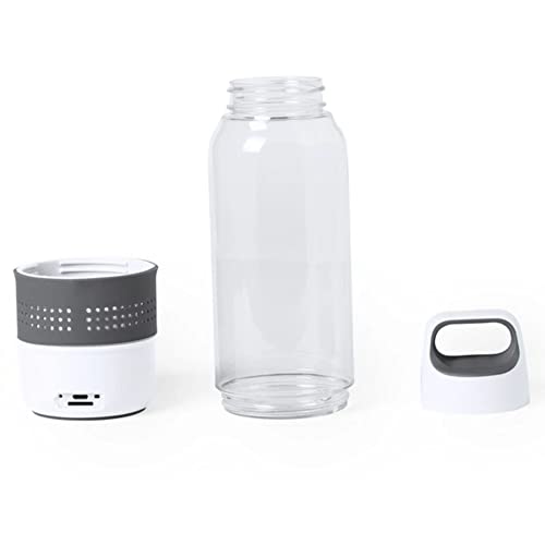 BigBuy Gadget 145819 Bidon con Altavoz Inte Gramos Ado 3W (500 Mililitros), Gris