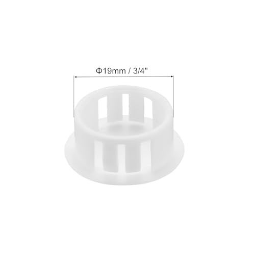 Image of MECCANIXITY 100PCS 19mm(3 /4 inch) White Plastic Hole Plugs, Flush Type Panel Hole Plugs Insert End Caps for Locking Hole Tubes Furniture Cabinet