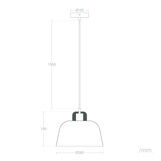 LEDKIA LIGHTING Lámpara Colgante Metal y Madera Wawak 260x1690 mm Verde Celadón E27 Casquillo Gordo Metal Decoración Salón, Habitación, Dormitorio