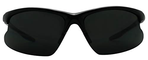 ShadyVEU Slim Wrap Around Sports Frame Mens Black Frame Sunglasses3