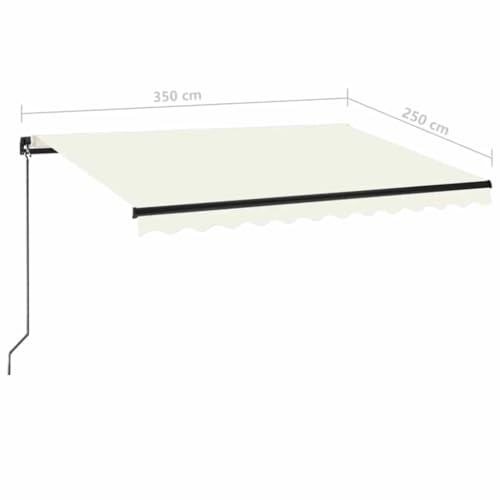 Auvent manuel rétractable résistant aux intempéries avec structure en alu durable - 7