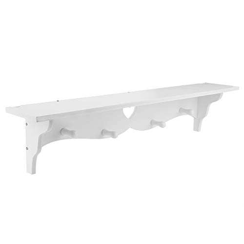 Perchero de Pared de Entrada,Ganchos para Abrigos montados en la Pared con Estante, Colgador Decorativo Hueco, para Monedero, Sombrero, Bolso para Llaves de Coche, jarrones, Delantal de Toalla de