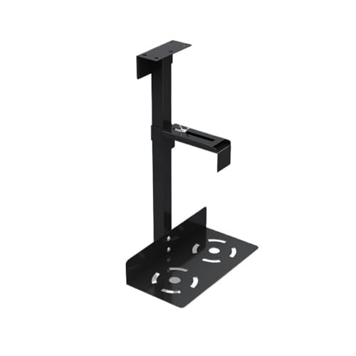 Soporte para Torre de PC Bajo el Escritorio, Ajustable en Altura y Ancho, Montaje en Pared o Escritorio, con Sistema de Suspensión (Negro) miniatura 1