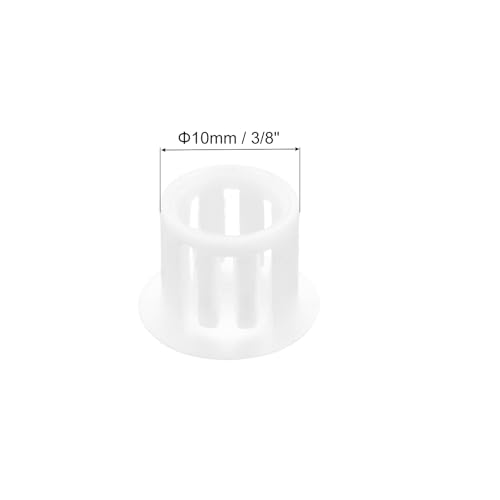 Image of MECCANIXITY 100PCS 10mm(3 /8 inch) White Plastic Hole Plugs, Flush Type Panel Hole Plugs Insert End Caps for Locking Hole Tubes Furniture Cabinet