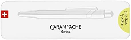 Caran d'Ache 849 Ballpoint Pen in Neon Yellow Pastel with Slim Pack, Limited Edition, NN0849.462, Pack of 1
