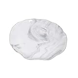 GLSTOY Keramikteller Marmor-designteller Schmuckteller Marmorierung Ablage Platte Keramik-schmucktablett Schmuckteller Für Westliche Gerichte Sushi-teller