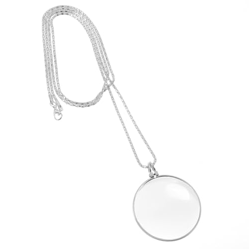 5X Monocle Magnifying Glass Necklace Pocket Magnifying Glass Vintage Magnifying-Pendant Eyepiece for Library Reading Jewelry and Crafts Needlework