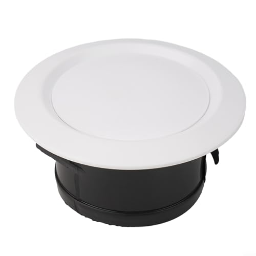 Griglia di ventilazione in ABS per montaggio a soffitto, diffusore di aria calda regolabile progettato per un migliore flusso d'aria interno e riduzione del rumore (125 mm)