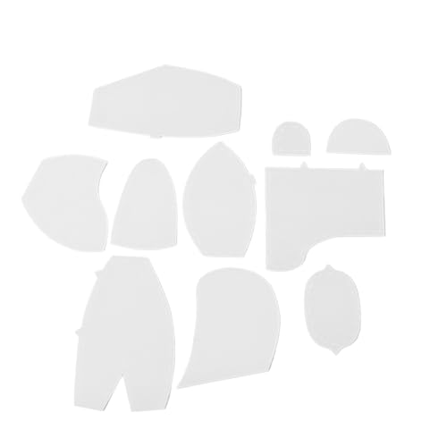 10 Pcs Bear Template Ruler Set 10/12/15 Inch Acrylic Memory Bear Sewing Patterns Cutting Set Kids Bear Quilting Templates for DIY Art Crafts (25cm)