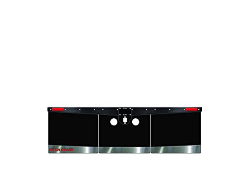 Image of 74 inch Wide x 20 inch Tall Hitch-Mounted Mud Flaps: Three Solid Mounts for 2 inch x 2 inch Receiver Hitches by NorthWest Steel Crafters